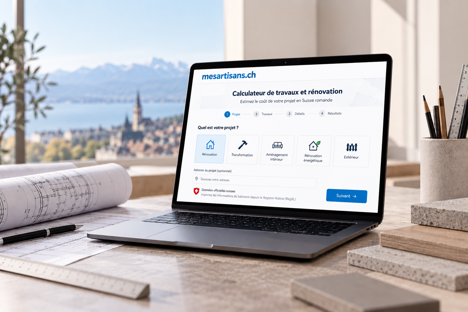 Calculateur de travaux en Suisse